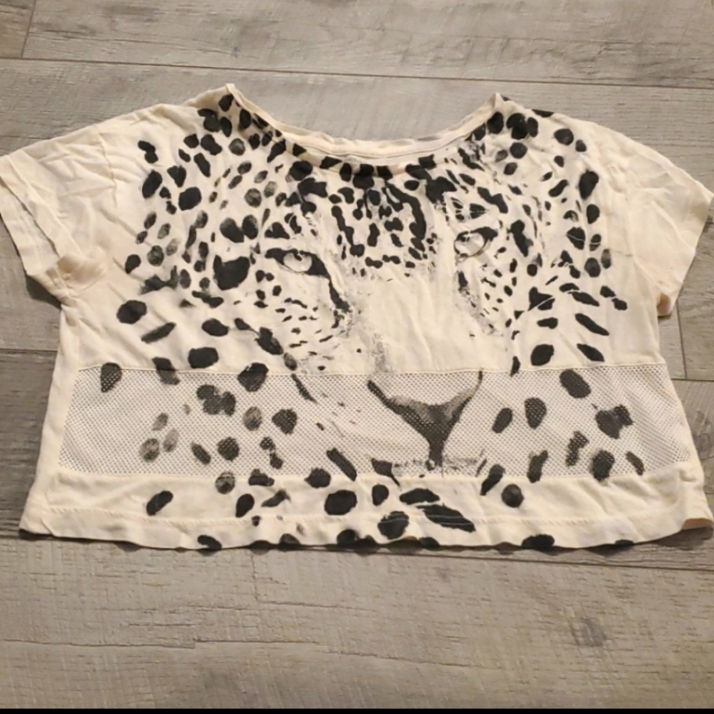 Express Leopard Crop Top